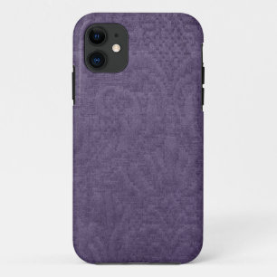 Purple Damask Fabric iPhone 11 Case