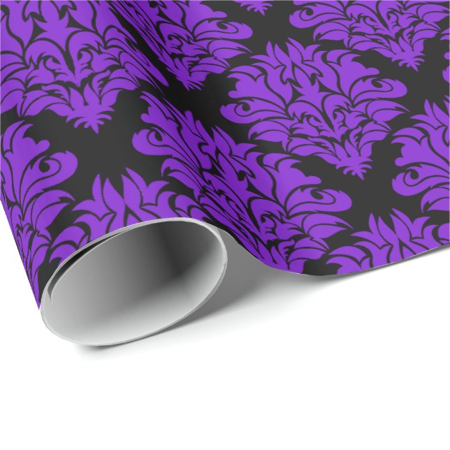 Purple Damask-Gift Wrapping Paper (Roll Corner)