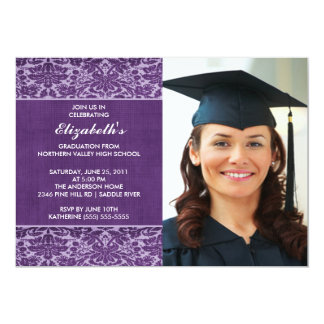 2015 Graduation Purple Invitations & Announcements | Zazzle