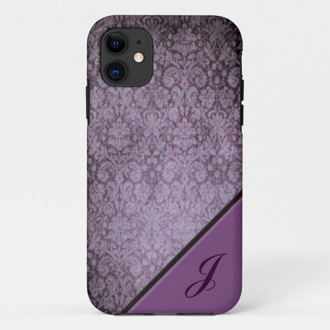 Purple Damask iPhone 5 Case (Back)