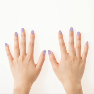 Purple Damask Minx Nail Art Decals