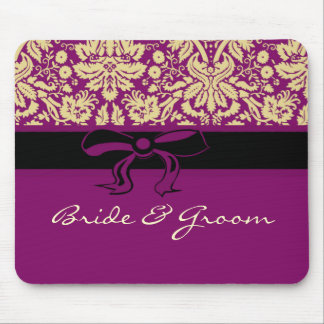 Purple Damask Mouse Pad
