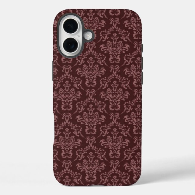Purple Damask Pattern Case-Mate iPhone Case (Back)