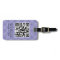 Purple Damask QR CODE Custom Luggage Tag
