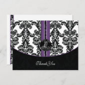 purple damask ThankYou Cards (Front/Back)