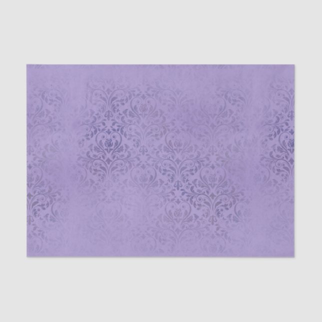 Purple Damask Tissue Paper (Front)