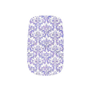 Purple Damask Vintage Lavender Minx Nail Art