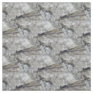 Purple Damselfly Nature Pattern Fabric