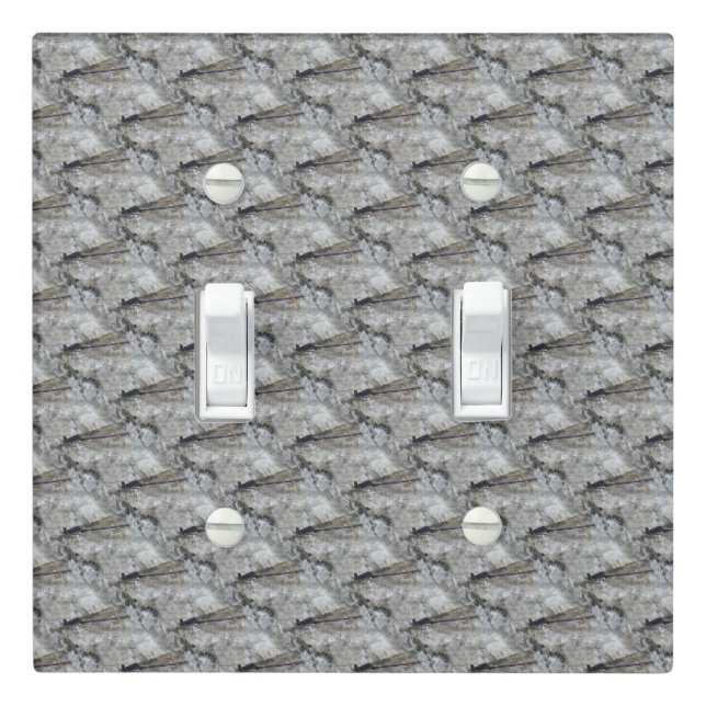 Purple Damselfly Nature Pattern   Light Switch Cover (In Situ)