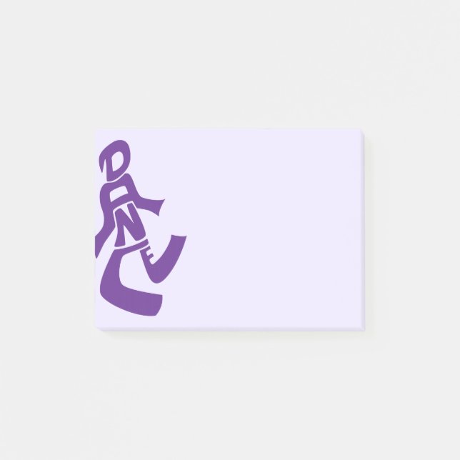 Purple Dance Figure Post-It Notes (Front)