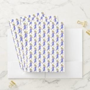 Purple Dance Recital Costume Modern Lyrical Dancer Pocket Folder