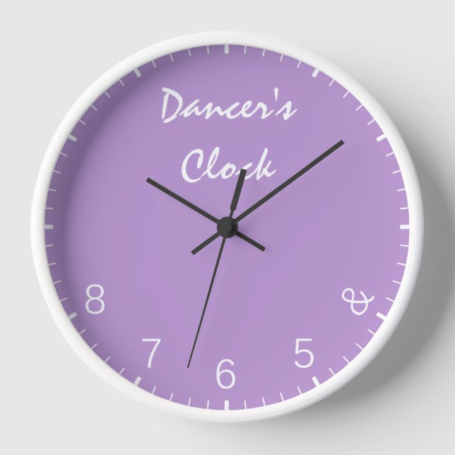 Purple Dancers Clock - Funny Dancing Dance Humor (Front)