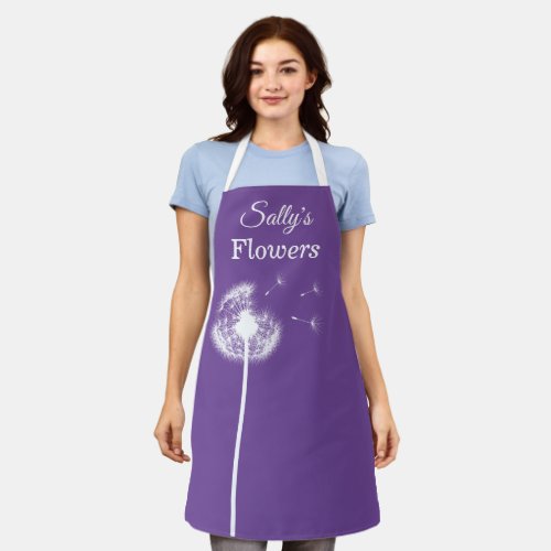 Purple Dandelion Apron