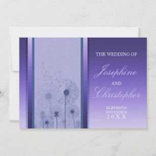Purple Dandelion Romance Wedding Invitation