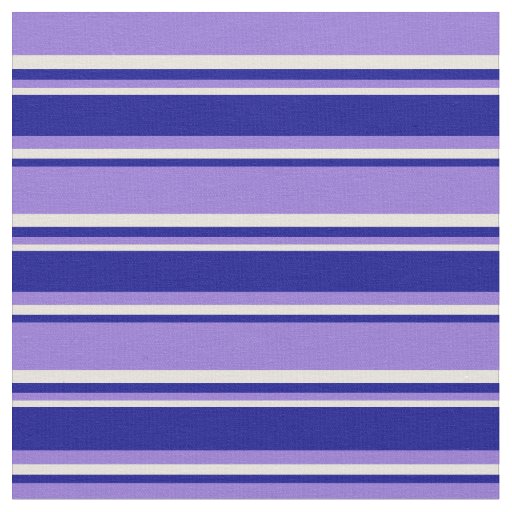 Purple, Dark Blue, and Beige Stripes Fabric