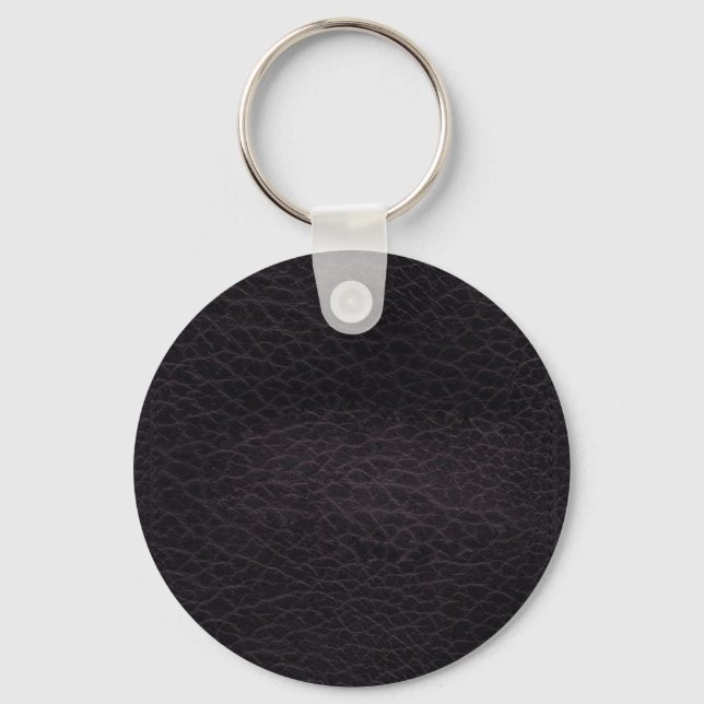 Purple dark elegant stylish & chic real leather keychain (Front)