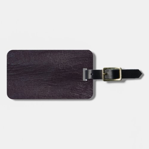 Purple dark elegant stylish  chic real leather luggage tag