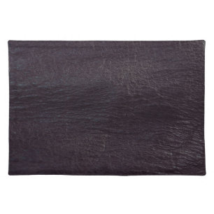 Purple dark elegant stylish & chic real leather placemat