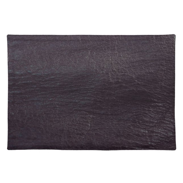 Purple dark elegant stylish & chic real leather placemat (Front)
