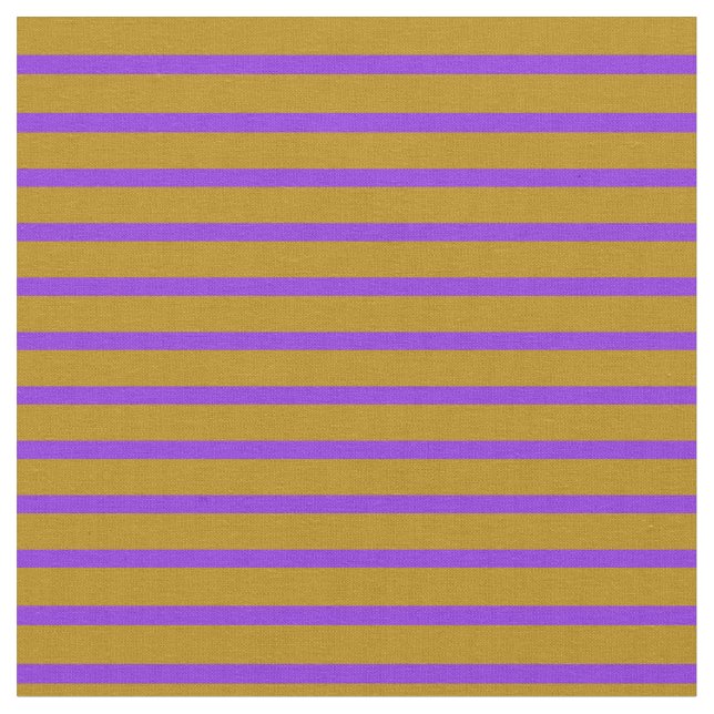 Purple & Dark Goldenrod Colored Lines Fabric (Close Up)