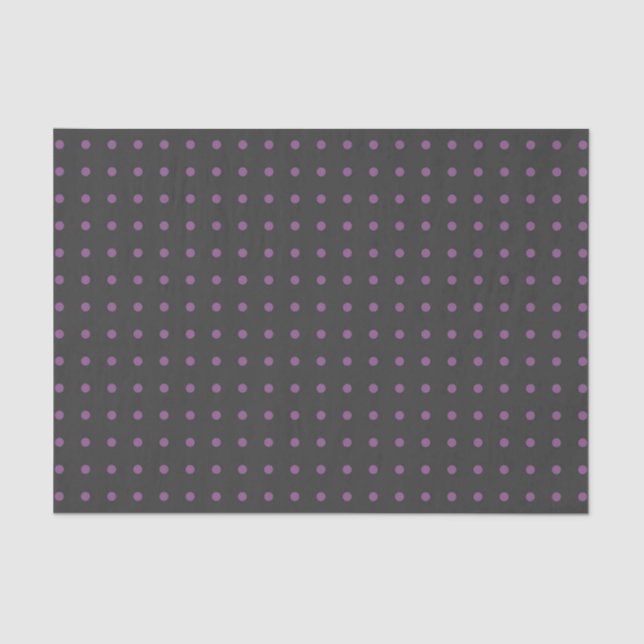 Purple & Dark Gray Polka Dot Tissue Paper (Front)