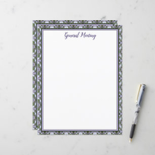 Purple Dark Green And White Fancy Paper Sheet