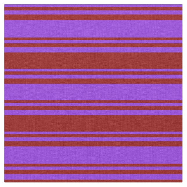 Purple & Dark Red Lines Pattern Fabric (Close Up)