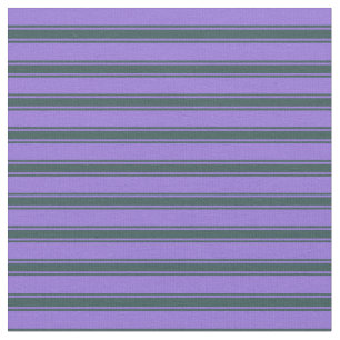Purple & Dark Slate Gray Colored Stripes Pattern Fabric
