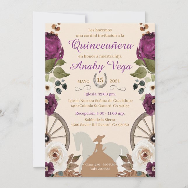 Purple Date Booking Flat Card (Front)