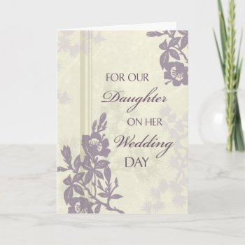 Purple Daughter Wedding Congratulations Card by DreamingMindCards at Zazzle