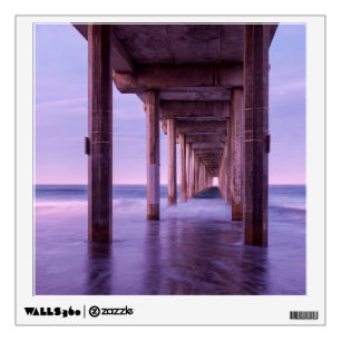 Purple Dawn At Scripps Pier Wall Decal
