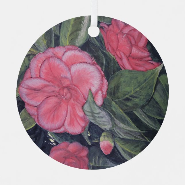 Purple Dawn Camellia Ornament (Front)