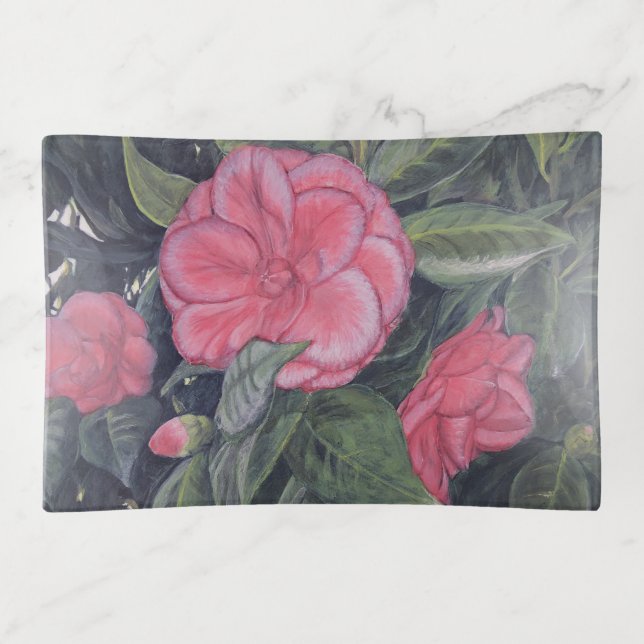 Purple Dawn Camellia Trinket Tray (Front)