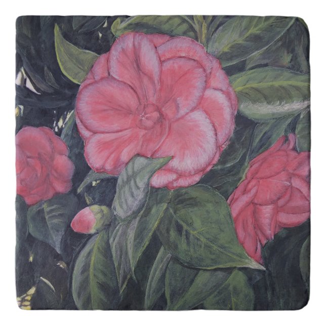 Purple Dawn Camellia Trivet (Front)