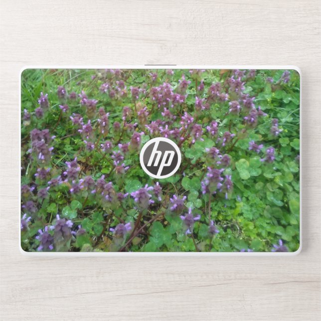 Purple Dead Nettle HP Laptop Skin (Front)