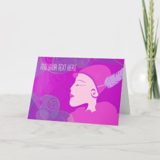 Purple Deco Greeting Card
