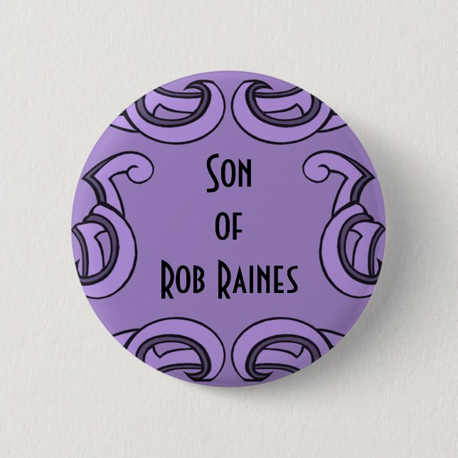 Purple Deco Name Tag Button (Front)