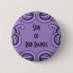 Purple Deco Name Tag Button