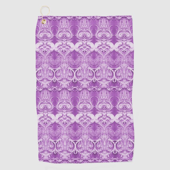 Purple Decoorative Golf Towel (Front)