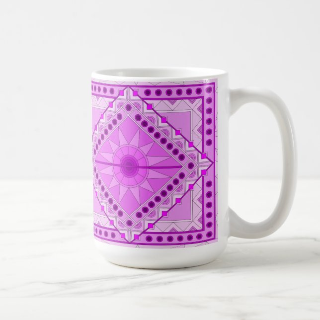 PURPLE DECORATIVE ART MUG  (Right)