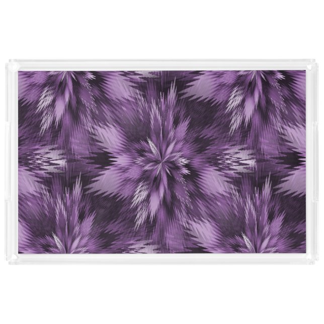 Purple Decorative Floral Vanity Tray (Front)