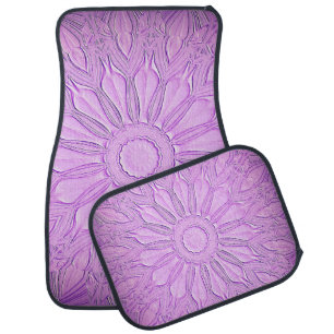 Purple Decorative Set of Car Mats