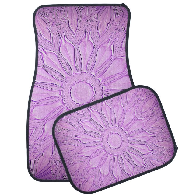 Purple Decorative Set of Car Mats (Set)