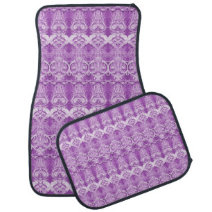 Purple Decorative Set of Car Mats