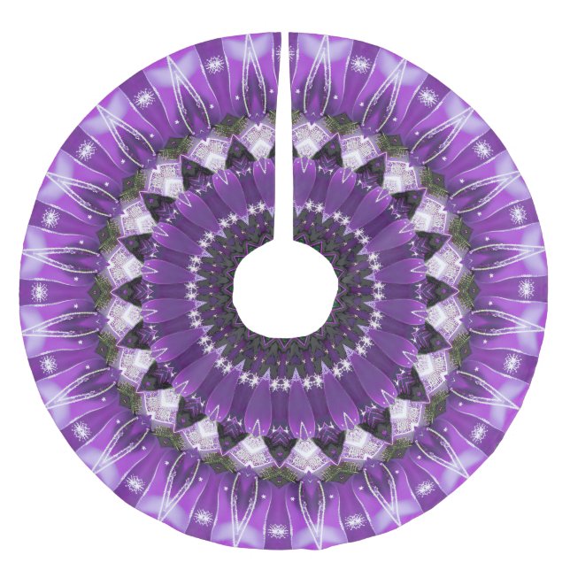 Purple Decorative Tree Skirt (Front)