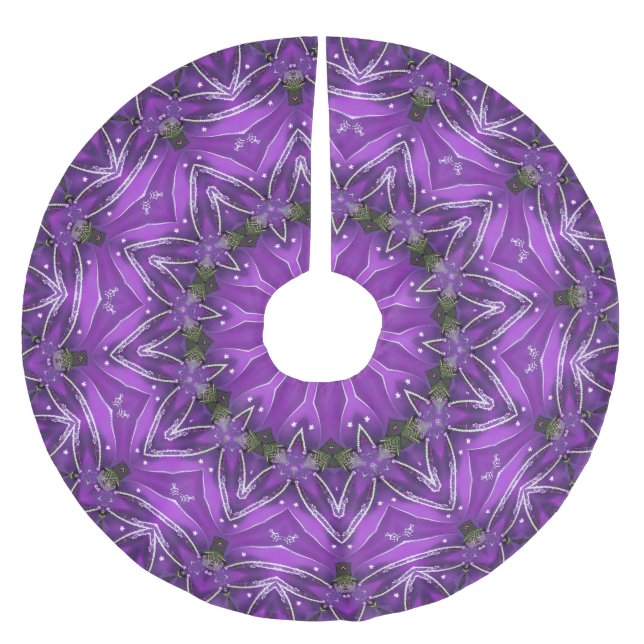 Purple Decorative Tree Skirt (Front)