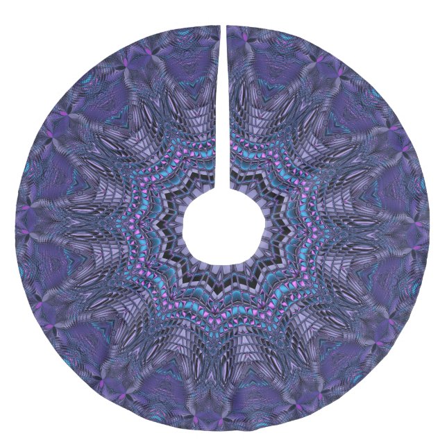 Purple Decorative Tree Skirt (Front)
