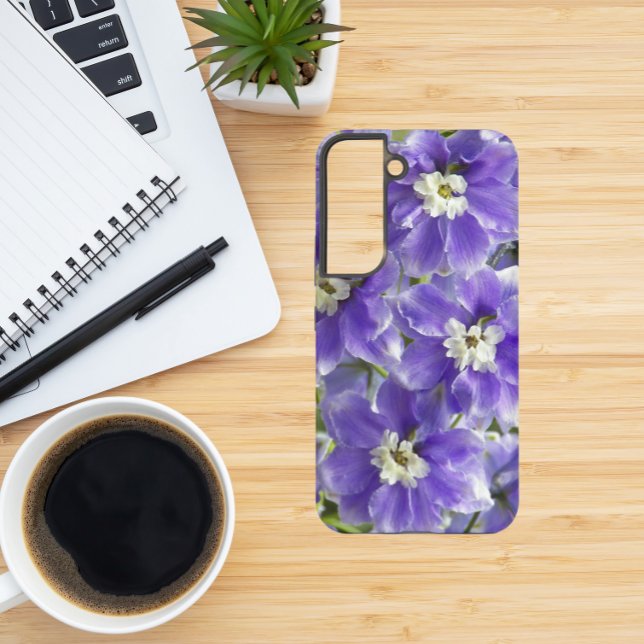Purple Delphinium Flowers Floral Samsung Galaxy Case (In Situ)