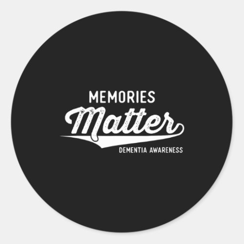 Purple Dementia Awareness Gifts Memories Problem  Classic Round Sticker