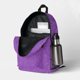 Purple denim blue jean look Print Cut Sew Bag